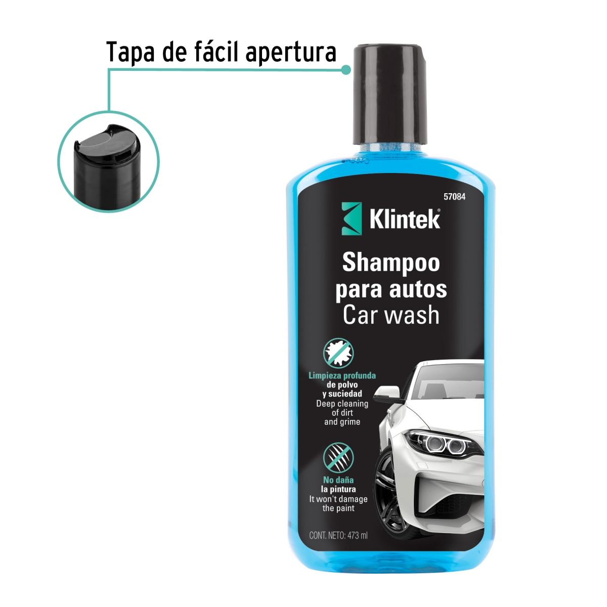 Shampoo para auto, 473 ml, Klintek - Imagen 2