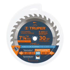 SIERRA CIRCULAR MADERA 7 1/4" (30 D) TRUPER 18318